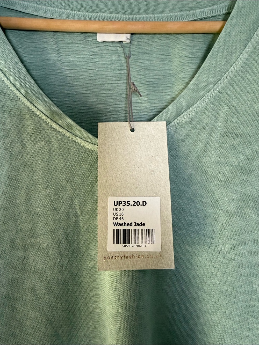 π Poetry Organic Cotton Hemp V-Neck Tee Lightweight Beachy Coastal Lagenlook - Picture 7 of 9